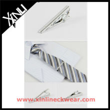 Серебро медь мода зажим для галстука и шелк Сплетенный галстук